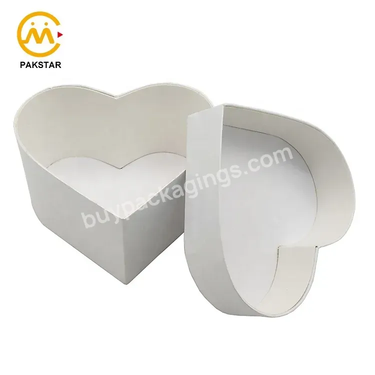 Wholesale Custom Logo Printed Large White Rigid Paper Heart Shape Jewelry Gift Box Packaging - Buy Custom Gift Box,Heart Shape Gift Box,Heart Jewelry Box.