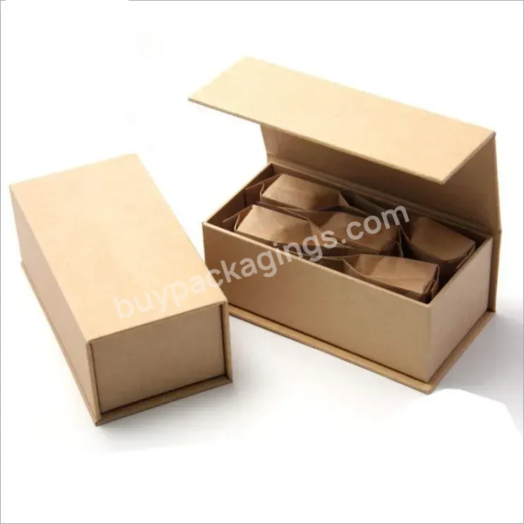 Wholesale Custom Logo Small Rigid Kraft Paper Magnetic Packaging Boxes With Magnetic Flap - Buy Magnetic Packaging Boxes Custom Logo,Box With Magnetic Flap,Kraft Magnetic Box.
