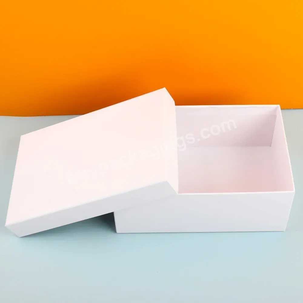 Wholesale Custom Logo White Lid Top Cover And Base Bottom 2 Pieces Cover And Tray Rigid Gift Paper Packaging Box With Insert - Buy Paper Packaging Box,Soft Paper Packaging Box,Big Gift Box.