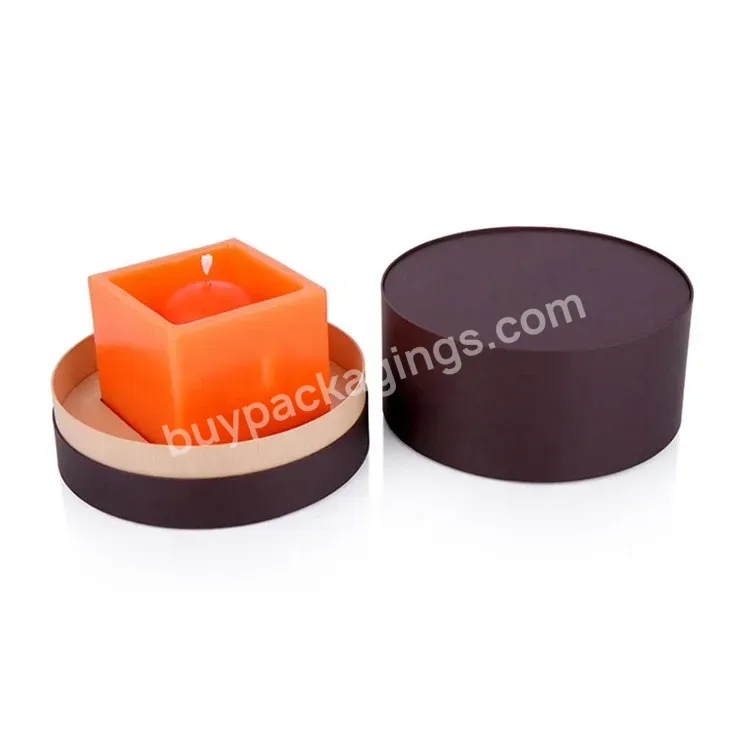 Wholesale Custom Recycle Rigid Round Black Paper Scented Candle Packaging Box With Logo - Buy Custom Candle Packaging Box With Logo,Paper Box For Candle,Wholesale Candle Boxes.