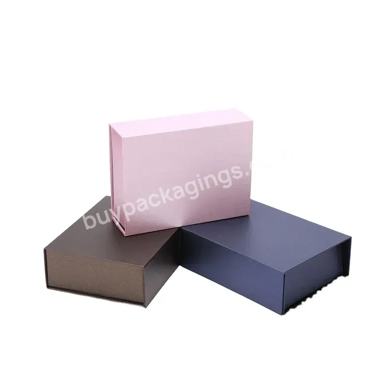 Wholesale Luxury Rigid Paper Cardboard Gift Packaging Folding Magnetic Box - Buy Luxury Magnetic Gift Box,Magnetic Gift Box,Folding Magnet Closure Boxes.