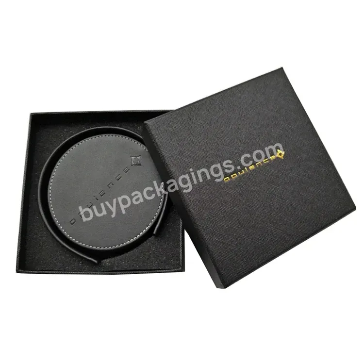 Xiamen Factory Rigid Custom Black Cardboard Paper Packing Jewelry Bracelet Gift Box With Gold Foil Printed Logo - Buy Black Jewelry Box Packaging,Bracelet Box Packaging,Package Box For Jewellery.