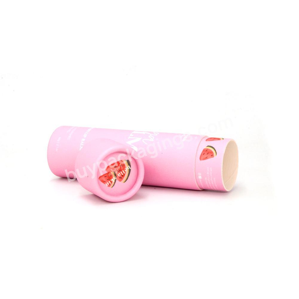 Custom Lipstick Tube Cosmetic Packaging Cardboard Paper Lip Balm Tube