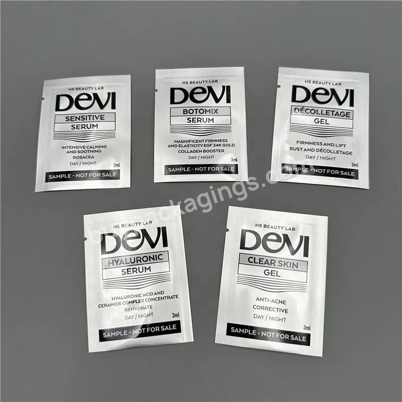 0.165 Oz 2g 5ml 10ml Cosmetic Sample Sachet Skincare Mini Tiny Sample Packaging Liquid Pouch Spout Pouches Bottle Shaped Pouch