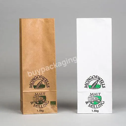 0.5 1 2 5 10kg 100% Biodegradable Greaseproof Paper Personalised Salt Sugar Packaging Granola Wheat Flour Paper Bags