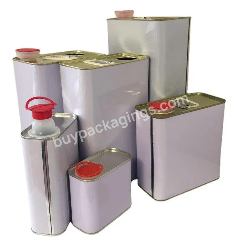 0.5l 1l 2l 3l 4l 5l Printed Square Tin Oil Can Empty Paint Cans Wholesale With Lids