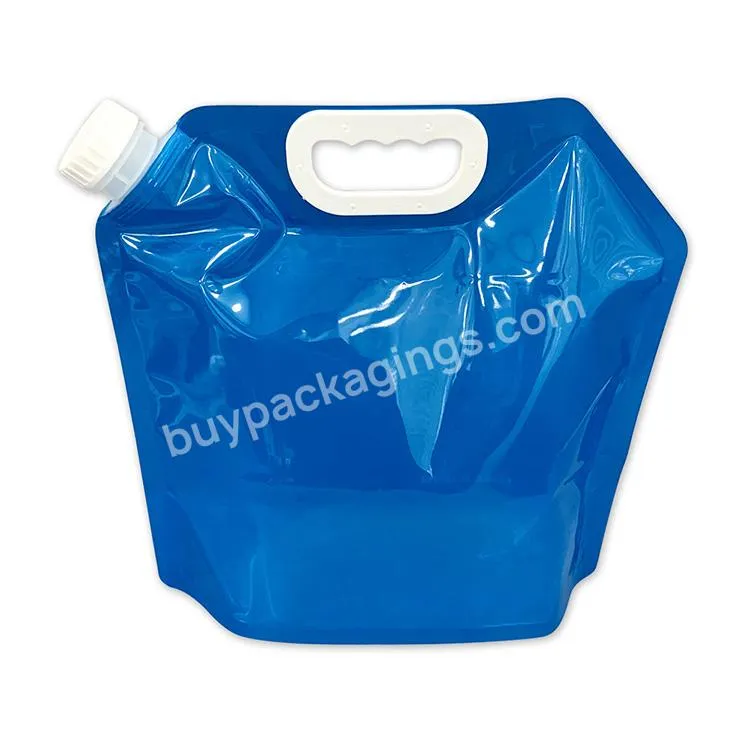 1 Gallon 5l 10l Clear Plastic Stand Up Pouch Water Bag With Spout