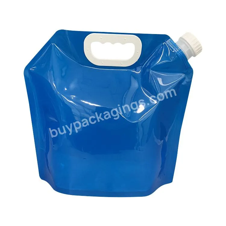 1 Gallon 5l 10l Clear Plastic Stand Up Pouch Water Bag With Spout