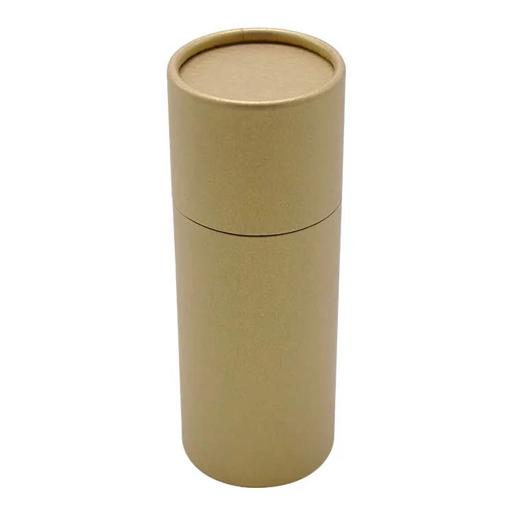 100% biodegradable Custom printing recycled kraft cardboard roll edge paper tube for jar cosmetics containners packaging