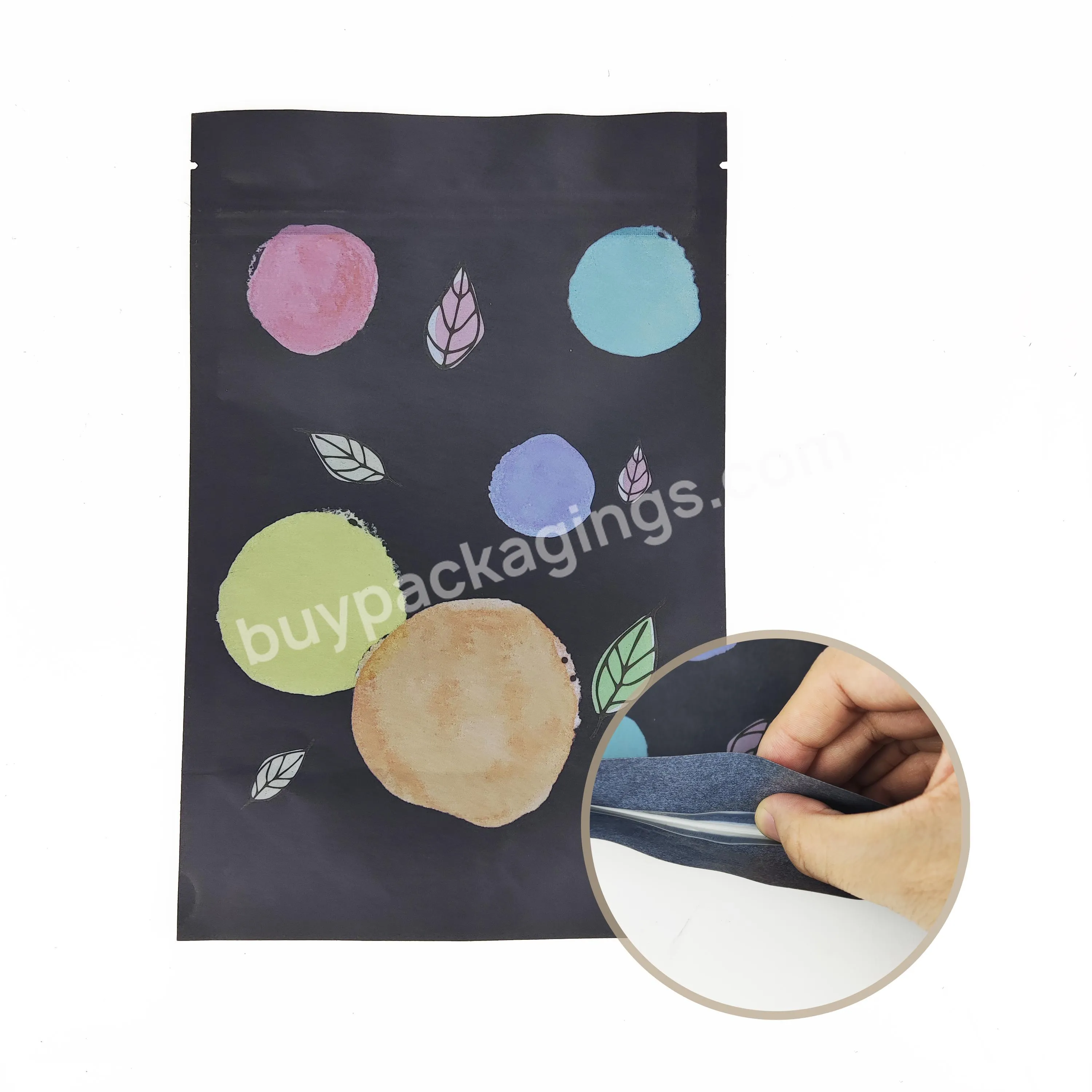 100% Biodegradable Kraft Paper Pla Bag Food Packaging Pla Food Pouch Pla Lined Kraft Paper Bag