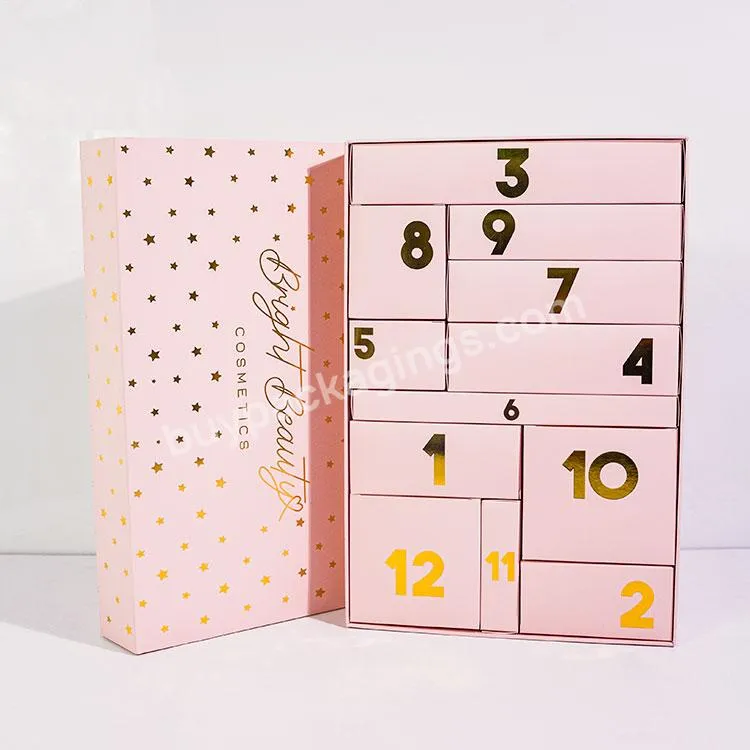 100% Recyclable Custom Cardboard Sock Gift Socks Advent Calendar Premium 12 Days Sock Advent Calendar