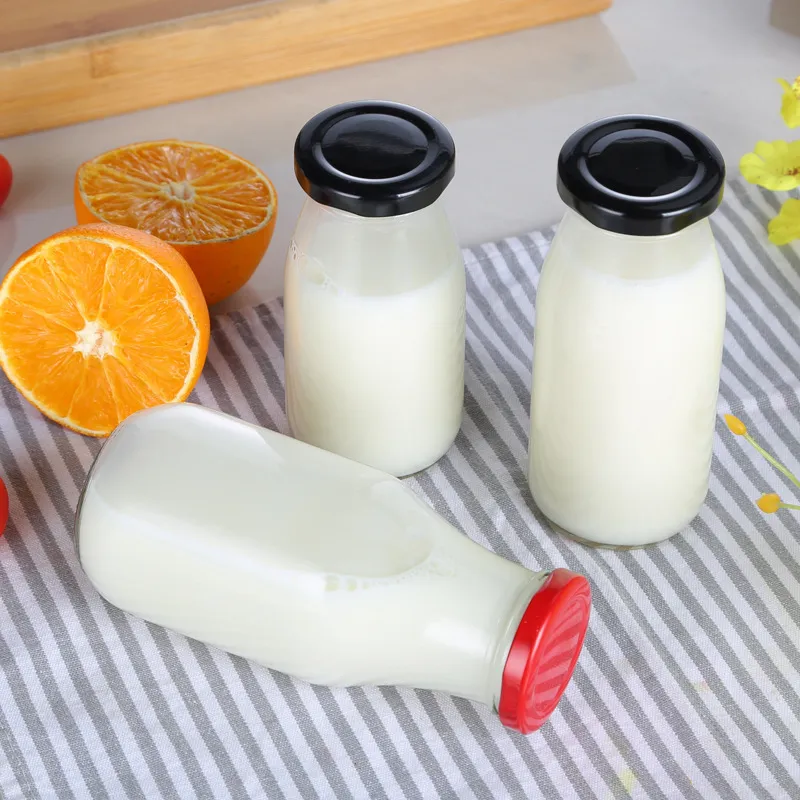 100ml 200ml 250ml 500ml Manufacturer Custom Made Wholesale Milk Juice Glass Bottle