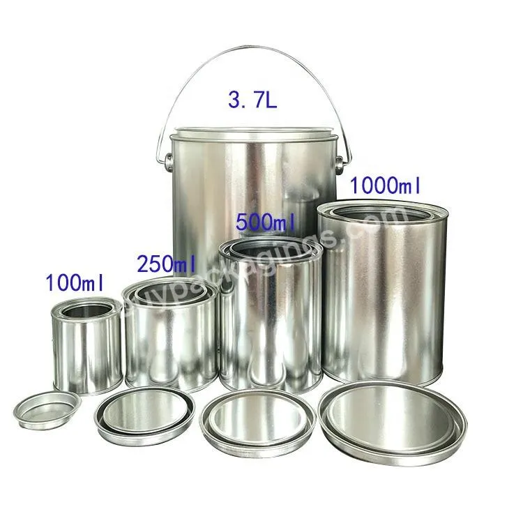 100ml-20l Empty Round Paint Can Paint Tin Containers With Tight Triple Lid
