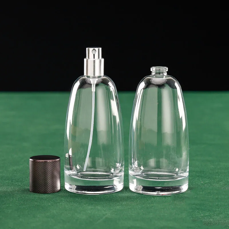 100ml High Quality Cheap Price Clear Cone Spray Glass Material Perfume Bottle