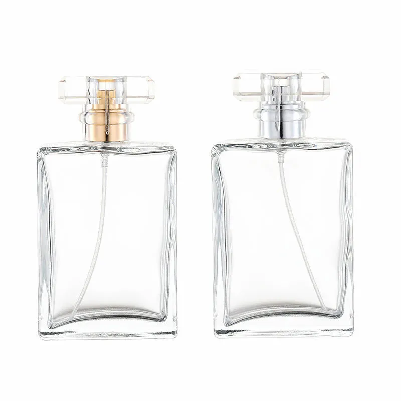 100ml Luxury High Quality Design Glass Empty Refillable Spray Manufacture Beautiful Perfume Glass Bottle