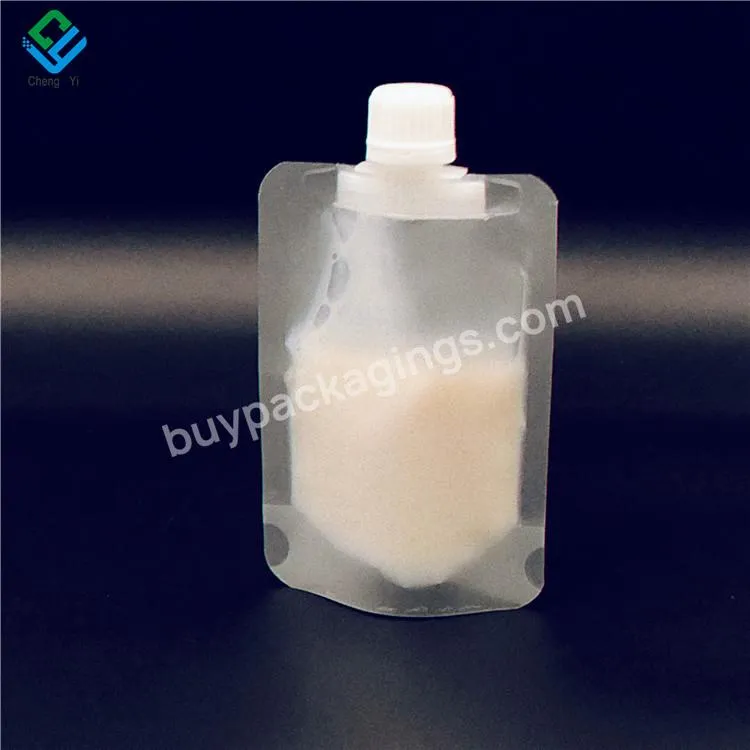 100ml Spout Bag Liquid Packaging Bag Travel Skin Care Product Packaging Package - Buy Best Selling Frosted Nozzle Bag 30ml 50ml 100ml Food Alcohol Standing Bag,Spot Mini 100ml Milky White Self Spout Bag For Liquid.