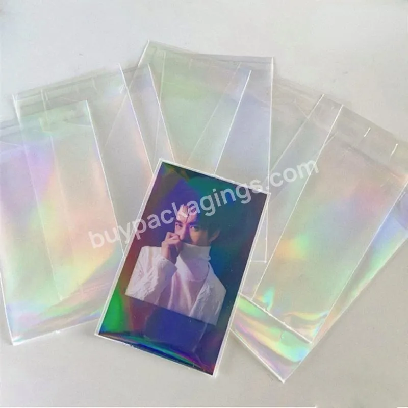 100pcs Kpop Laser Clear Photo Cards Sleeves Photocard Holder Shinny Card Cover Protector Idol Cards Sleeves Laser Photo Sleeves