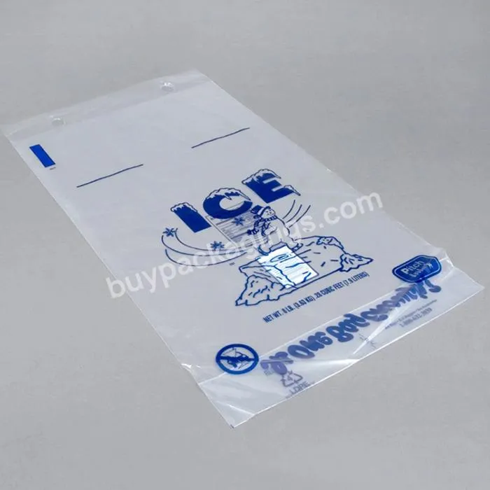 10/20 Lb Recyclable Plastic Cotton Drawstring Ice Bag Ldpe Bags Wicket Ice Bag