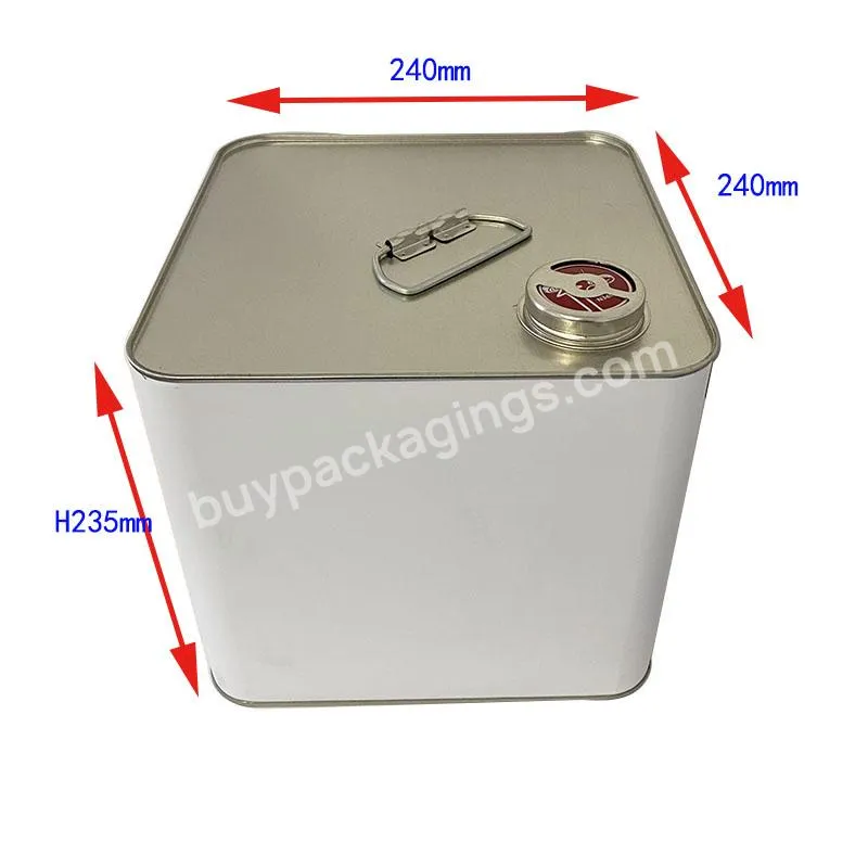 10l Square Tin Can Oem Odm Factory Custom Logo For Engine Oil Glue Chemical Packaging