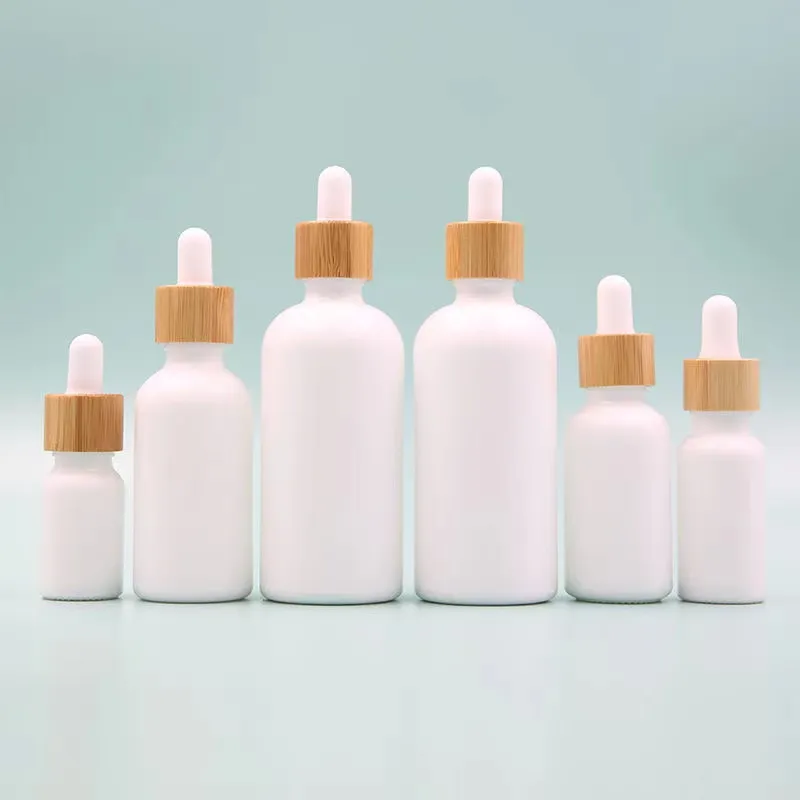 10ml 15ml 20ml 30ml Amber Frosted Glass Cosmetic Essential Oil Bottle With Bamboo Wooden Lid For 50ml 100ml 60 ml