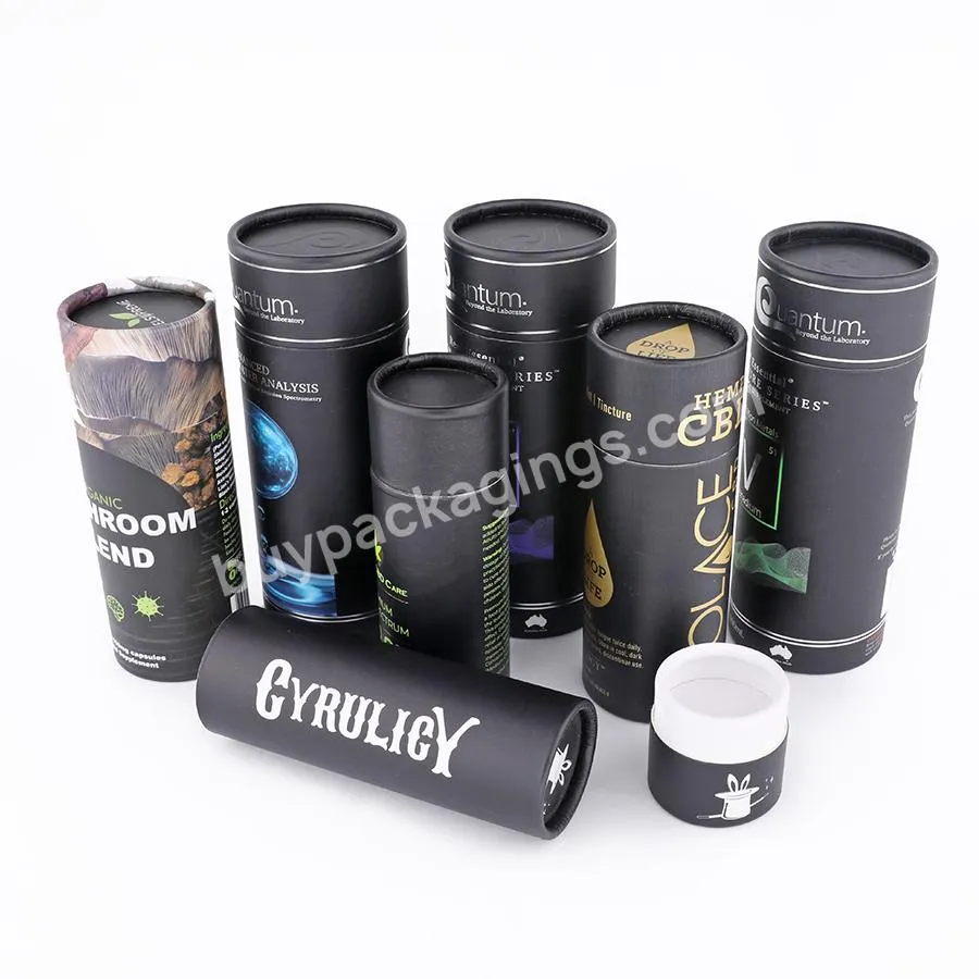 10ml 30ml 50ml 100ml Small Kraft Food Tea Pink White Black Printing Packing Roll Paper Tube Empty Paper Tube