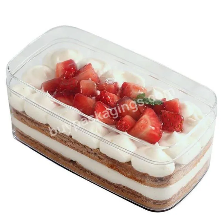 11.8*6*5 Transparent Acrylic Mousse Dessert Candy Cake Packaging Plastic Box