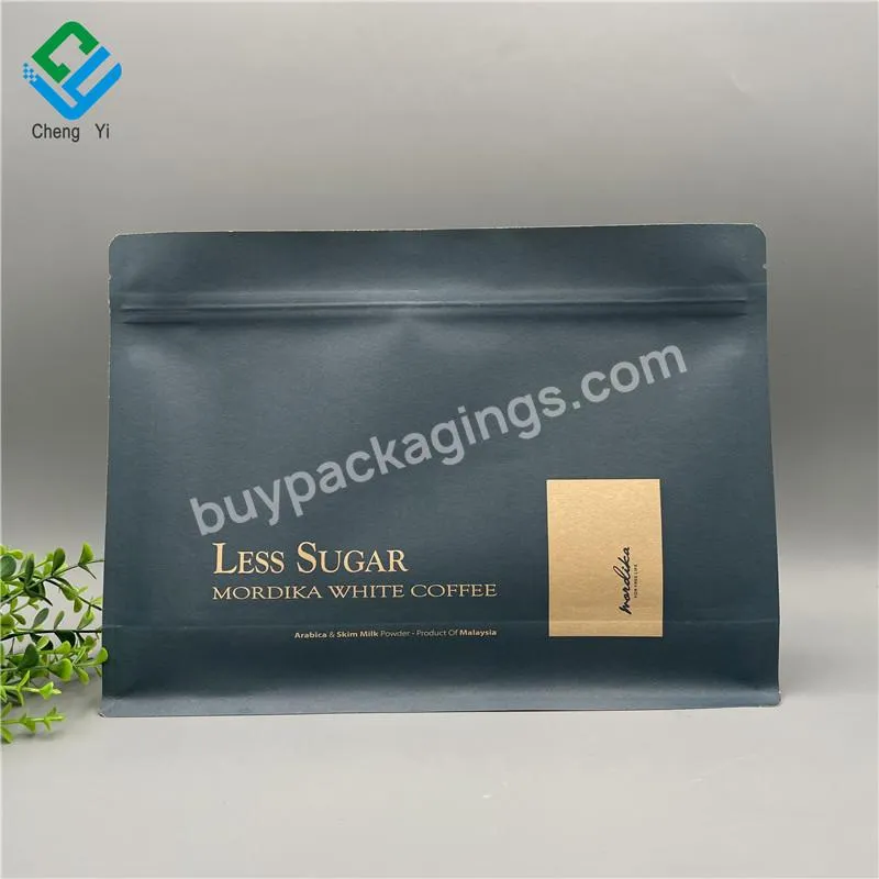 12 Oz Biodegradable White Kraft Paper Stand Up Zipper Coffee Bags 4oz Empty Pouch Compostable Tea Packaging Bag