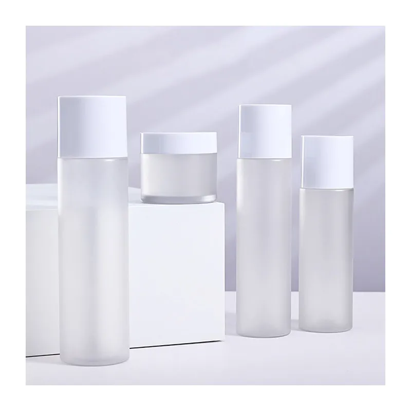 120ml Frosted Customized Logo 100ml Lotion Skin Care  Cosmetics Bottle  50g Cream Jar Plastic Bottle