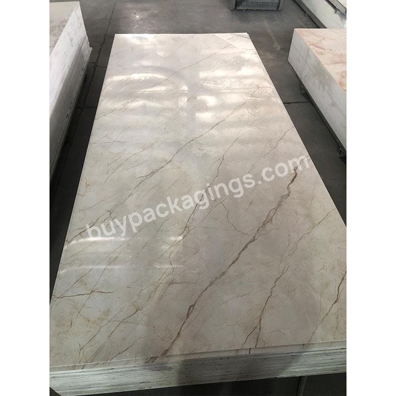 1220*2800*3mm 3d Artificial Marble Sheet Pvc Uv Marble Sheet For Indoor Decorative