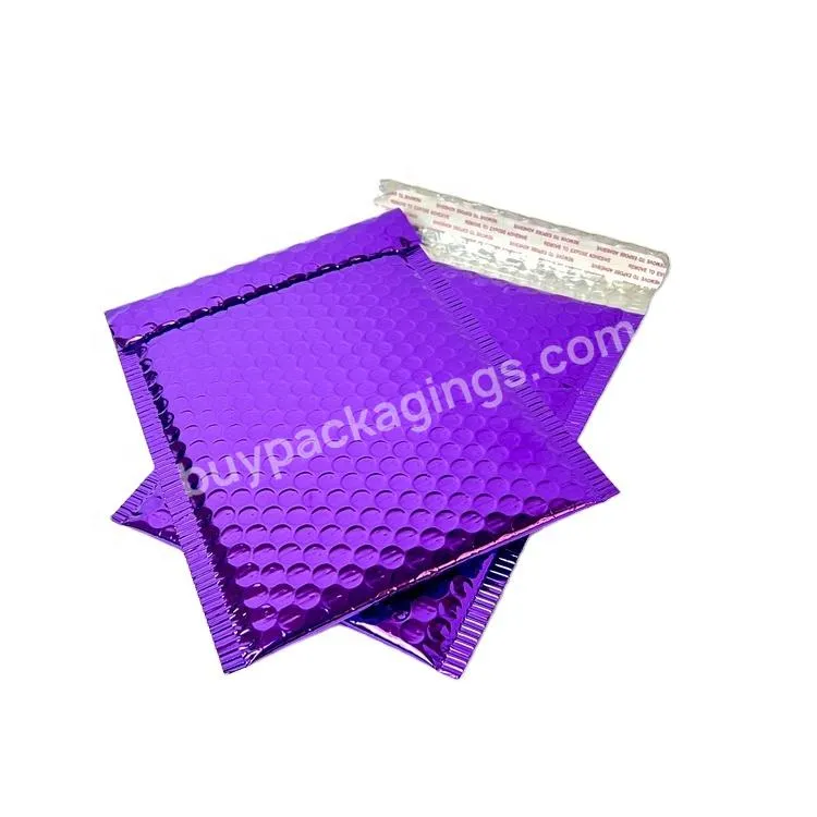 12x16 Custom Bubble Envelope Bag Purple Mailer Poly Bubble Mailers Clothing Shipping Packaging Mailing Bags With Logo