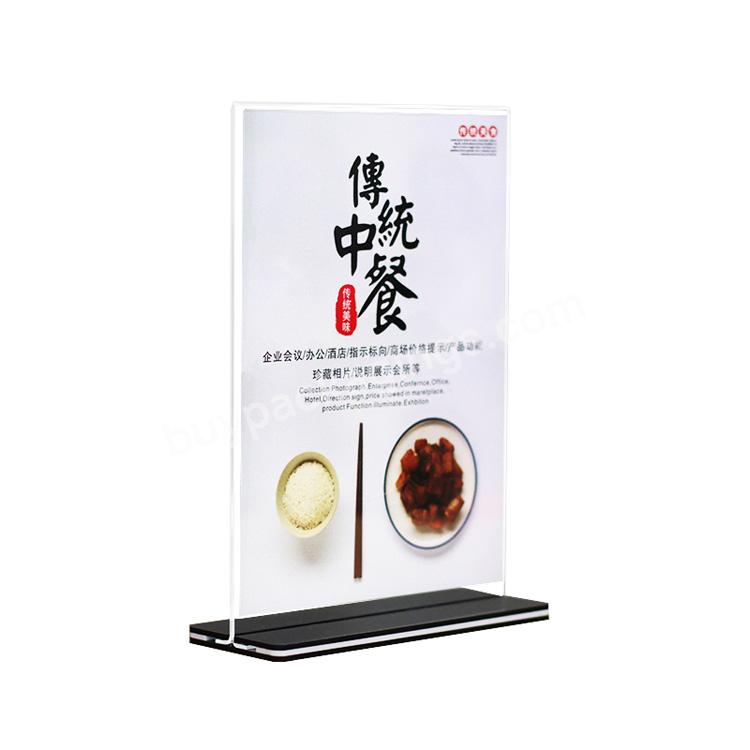 13x19cm Acrylic Sign Holder,Clear Plastic Table Menu Stand,Card Display,Upright Ad Photo Picture Portrait Frame