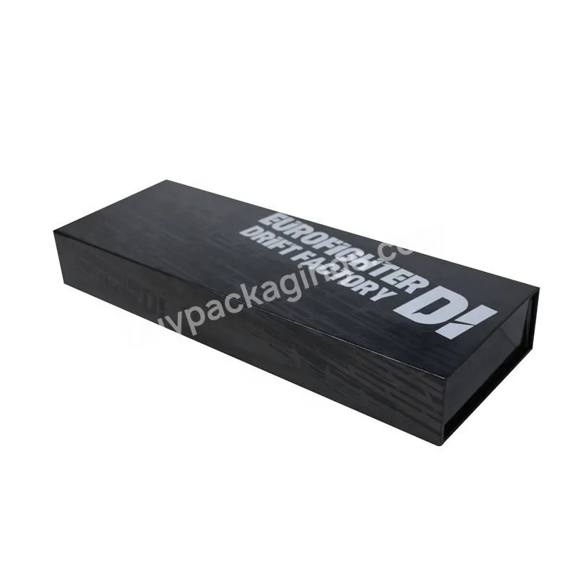 15 Years Custom Factory Black UV Coating Magnetic Gift Box Garment Packaging Folding Box