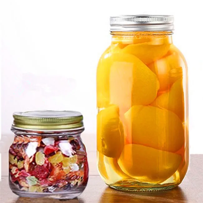 150ML 250ML 380ML Airtight Glass Bottle With Screw LidUnique Honey Jars Fruit Can Round Bottle