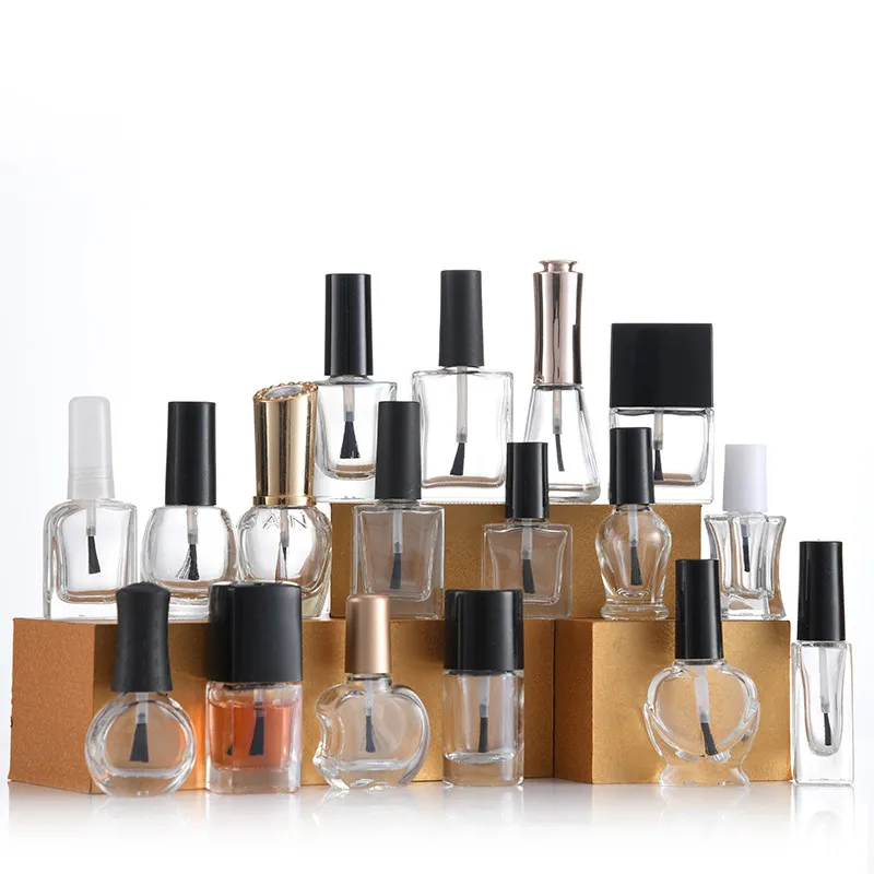 15ML 10ML  5ML  3ML Empty Bottle With Brush Multiple Size Glass Material Cheap Price Nail Polish Bottle