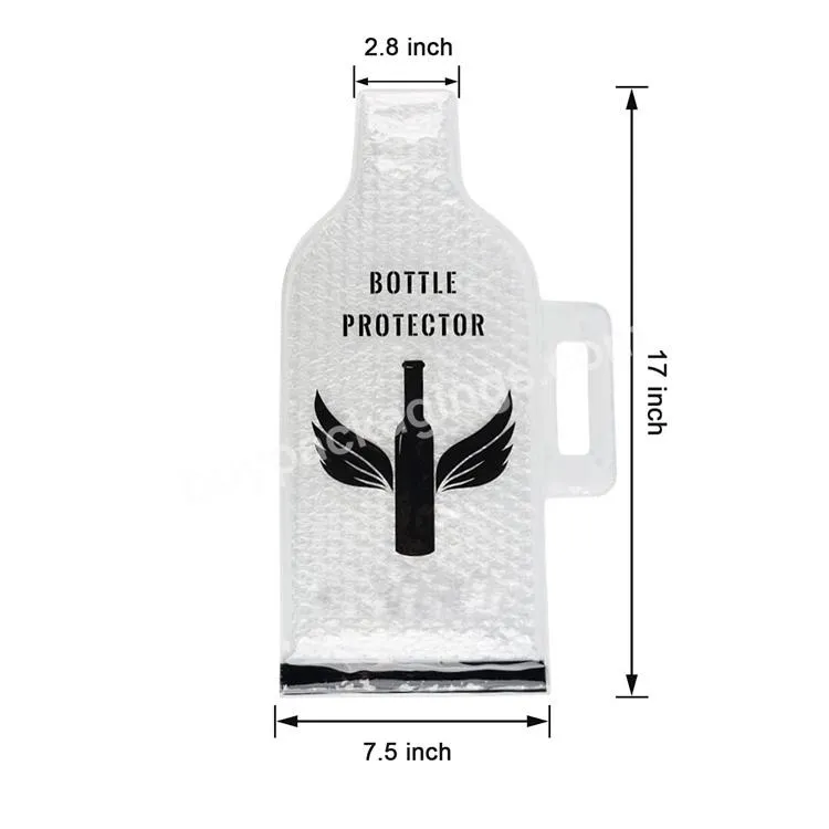 17 X 7.25 Inch 750 Ml Pvc Leak Proof Travel Reusable Wine Bottle Protector Sleeves With Handle