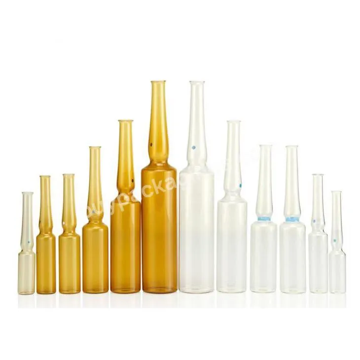 1ml 2ml 3ml 5ml 10ml 20ml Wholesale Clear Amber Bottle Medicine Liquid Ampoule Glass Bottle