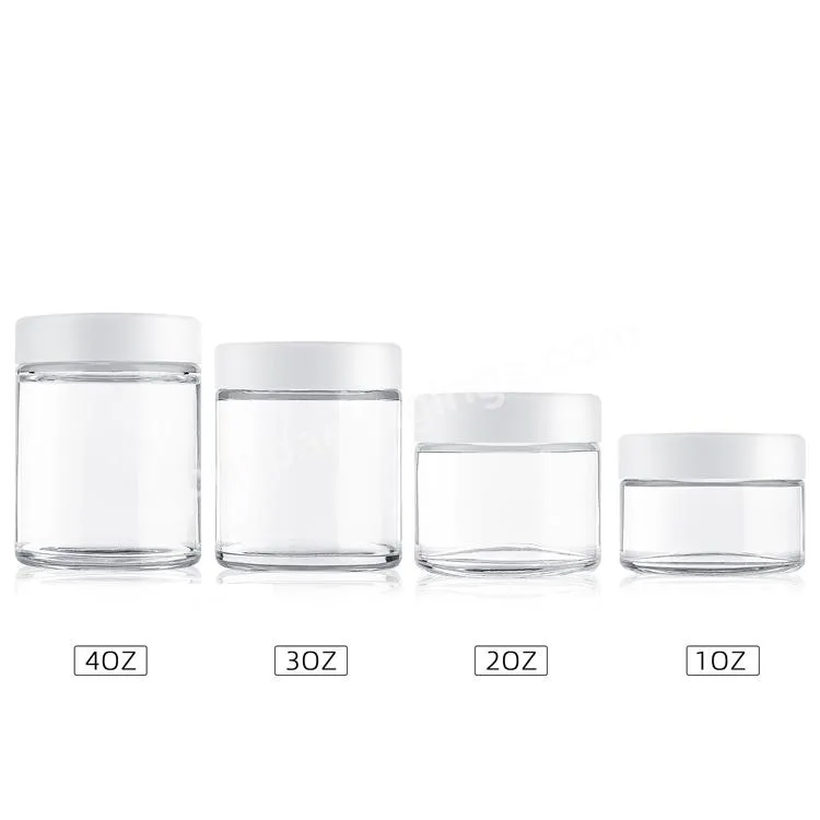 1oz 2oz 3oz 4oz Custom Printing Logo Child Proof Glass Jar Airtight Container Glass Jar With Child Resistant Cap