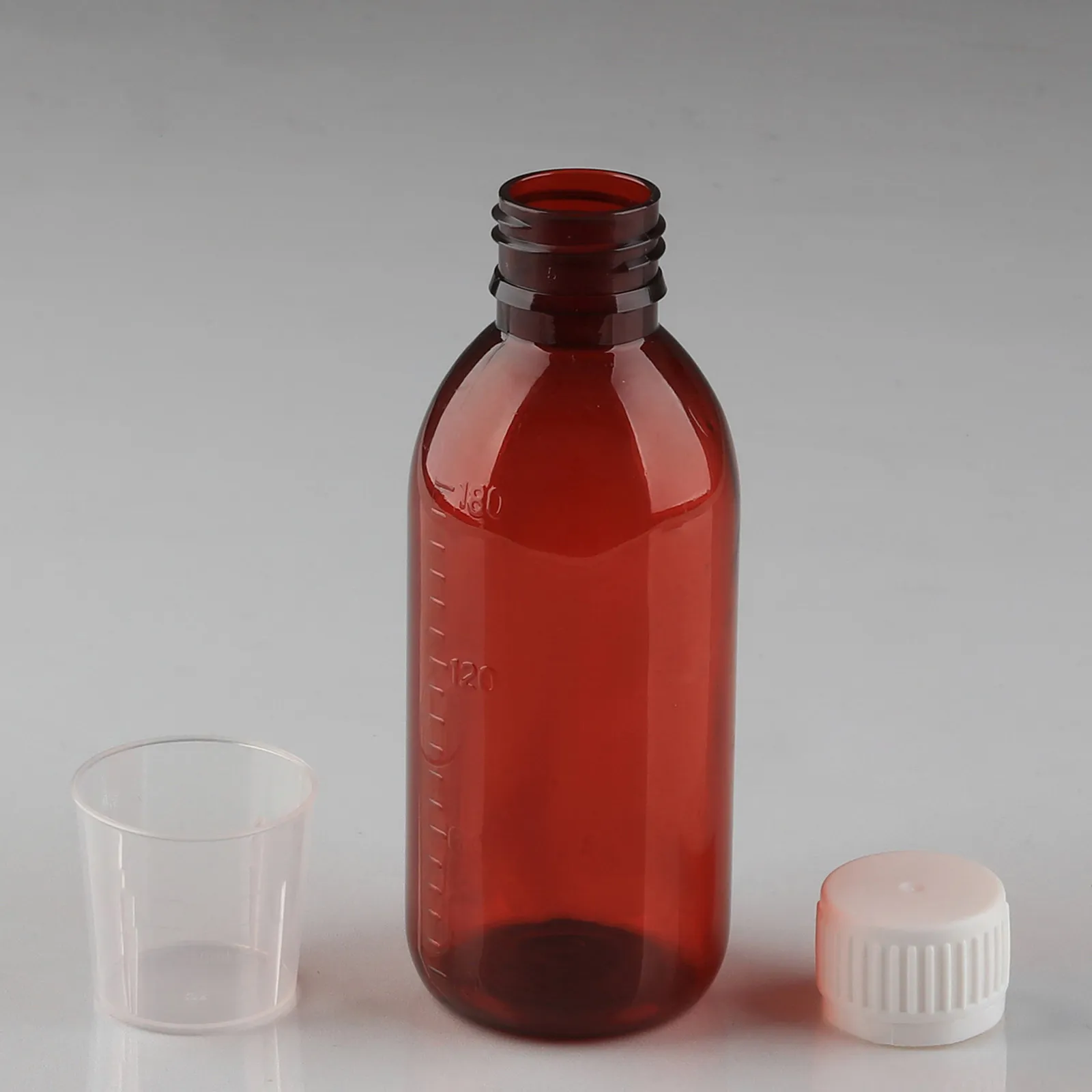 200ml Factory Direct Sale PET Brown Color Light-proof plastic For Oral Medicine Liquid Plastic Bottle