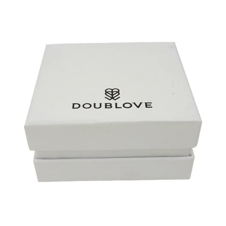 2020 customized white texture paper jewelry gift box packing