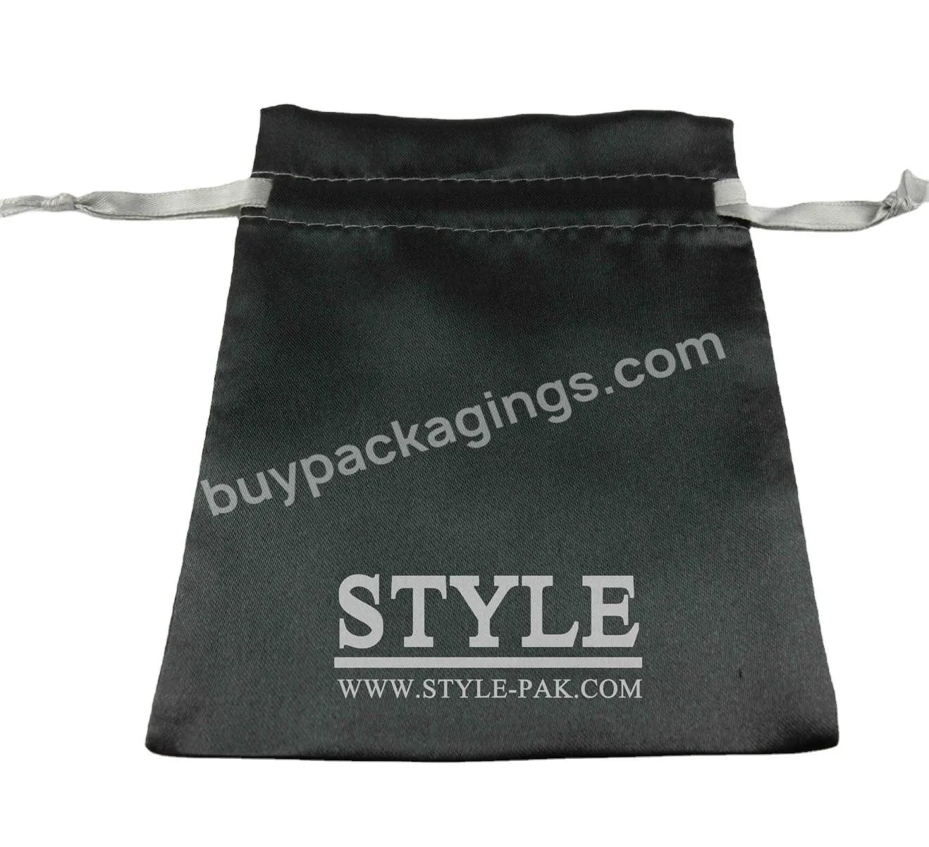 2020 High Quality Wholesale Drawstring Gift Satin Silk Pouch With Customized Logo