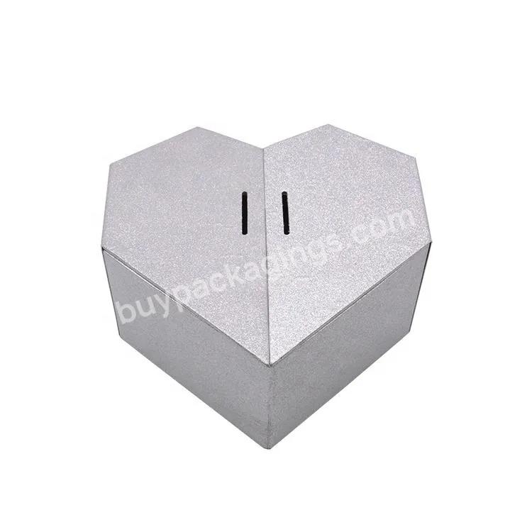 2020 New Design heart-shaped gift box wedding decoration decorative gift box with ribbon