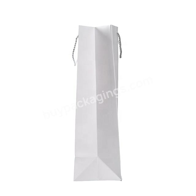 2020 wholesale white paper bags gift bag with your own logo for shopping