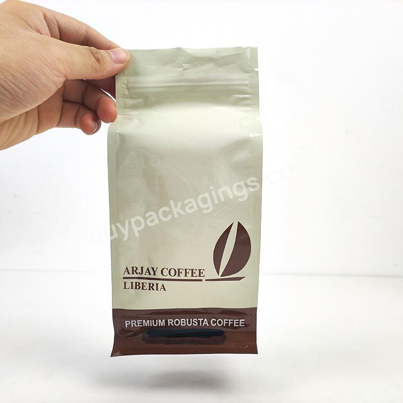 2022 Hot Selling Factory Price Coffee Pouches Side Gusset Pouch With Degassing Va