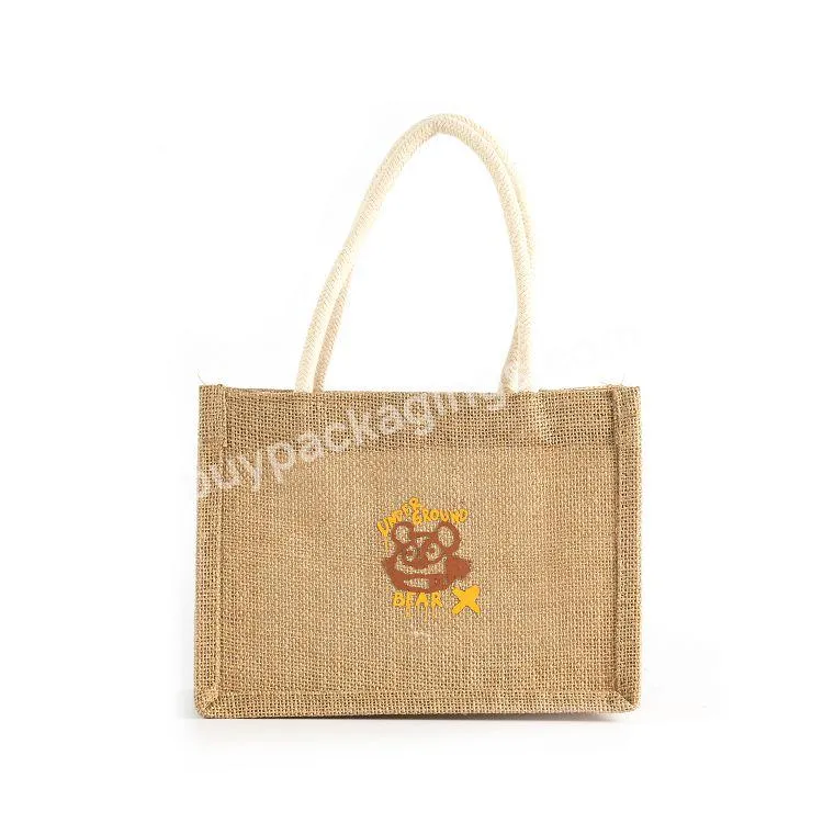 2022 New Product Customized Beach Bag Shopping Handbag Custom Logo Jute Tote Bag With Low Price