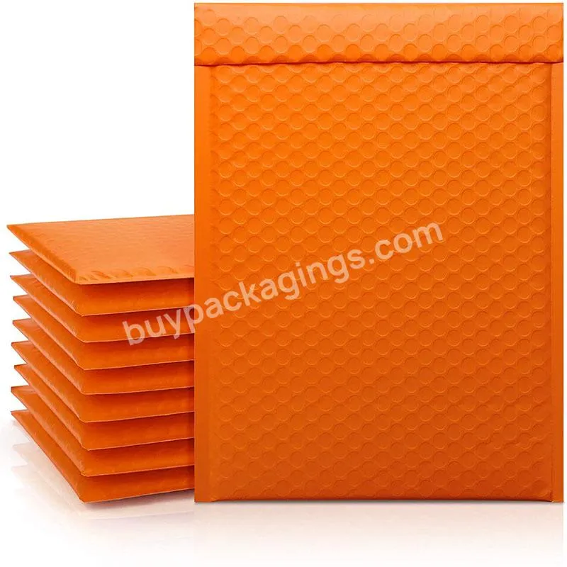 2023 New Arrival Orange Padded Envelope Packaging Black Mailing Bag Custom Poly Mailer Bubble