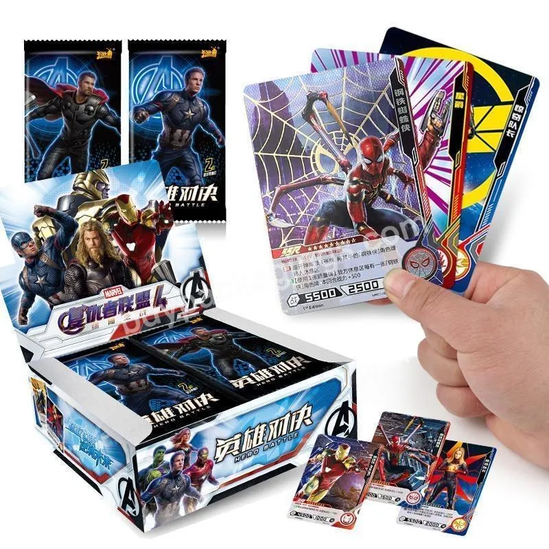 2023 New Avengers 4 Marvel Spider-man Iron Man Ssr Flash Cards Collection Card Books Kids Toys Gifts Collection Cards