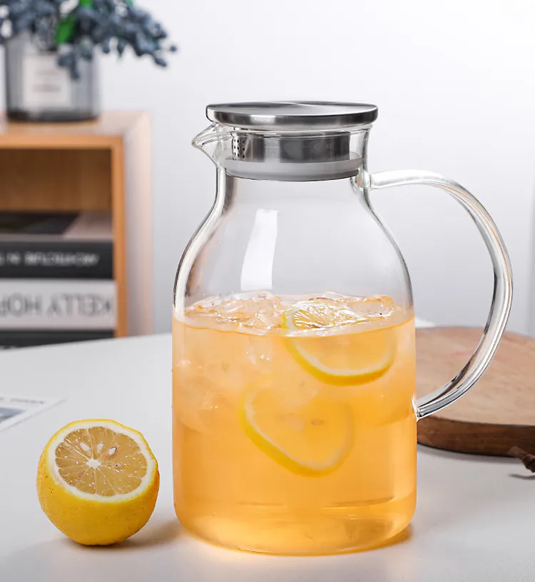 2.2L iced tea beverage carafe juice glass water pitcher Juice Pot Creative Cold Water Pot