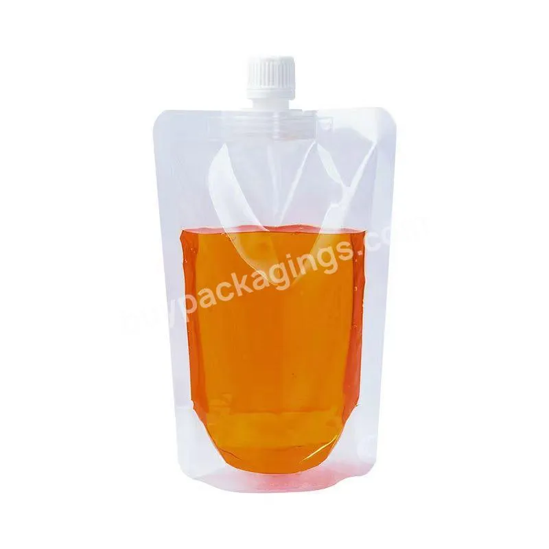 250 Ml 3 Oz 5 Oz 8 Oz Transparent Clear Spout Pouch Plastic Drink Bag,Spout Stand Up Pouch