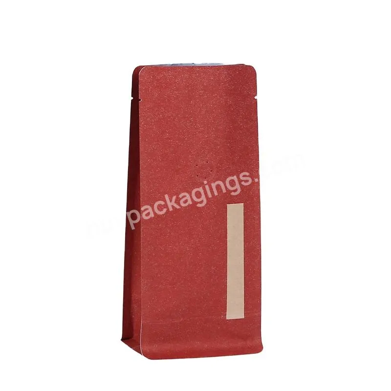 250g/500g/1kg/2kg/3kg Coffee Bags Food Grade Aluminum Film Zip Lock Kraft Paper Stand Up Pocuh With Valve