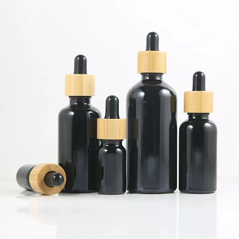 30ml Flat Shoulder Glass Dropper Bottle Frosted Glass Essential Oil Bottle With Dropper 1oz Serum Oil Bottle